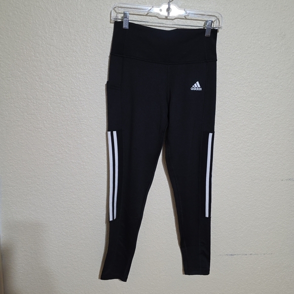 adidas Pants - Adidas Leggings Women's Black Primegreen Aeroready Three Stripes Pocket Gym M